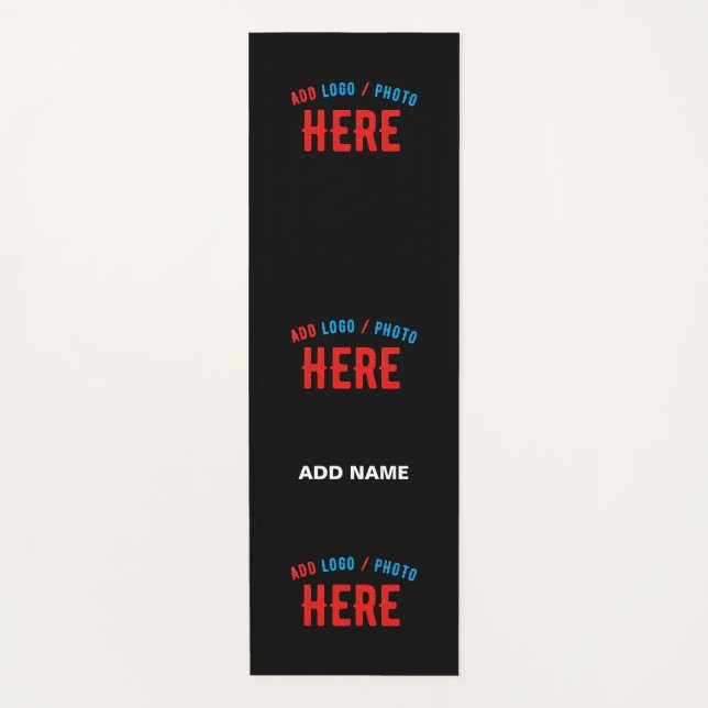 STYLISH MODERN CUSTOMIZABLE BLACK VERIFIED BRANDED YOGA MAT (Front)
