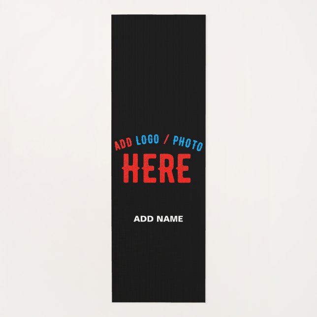 STYLISH MODERN CUSTOMIZABLE BLACK VERIFIED BRANDED YOGA MAT (Front)