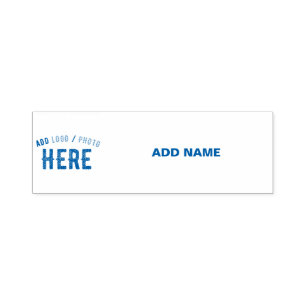 STYLISH MODERN CUSTOMIZABLE BLUE VERIFIED BRANDED SELF-INKING STAMP