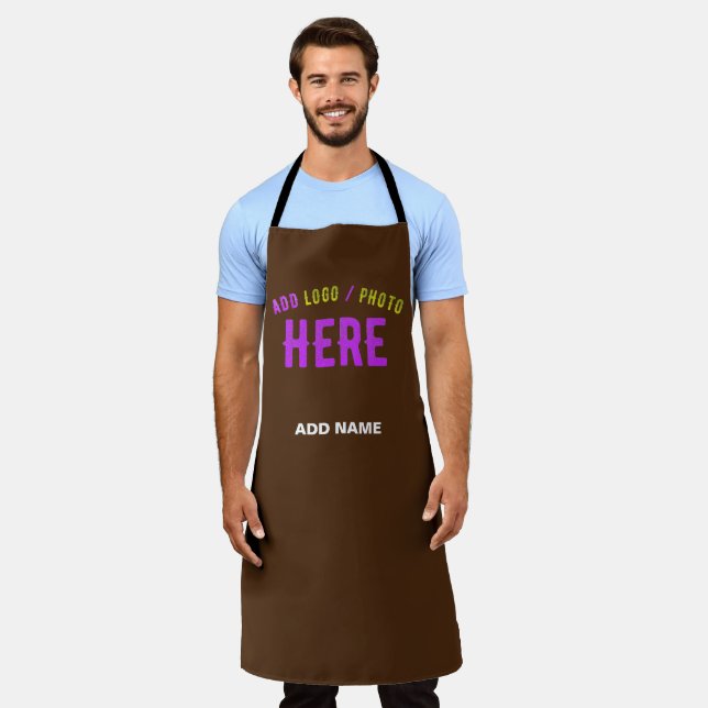 STYLISH MODERN CUSTOMIZABLE BROWN VERIFIED BRANDED APRON (Worn)