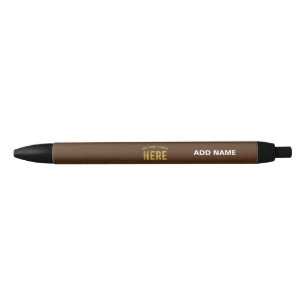 STYLISH MODERN CUSTOMIZABLE BROWN VERIFIED BRANDED BLACK INK PEN