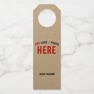 STYLISH MODERN CUSTOMIZABLE BROWN VERIFIED BRANDED BOTTLE TAG