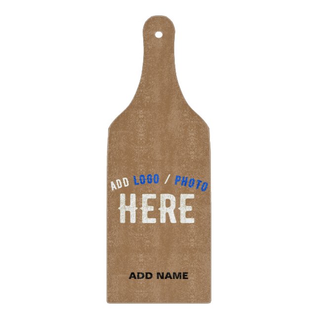 STYLISH MODERN CUSTOMIZABLE BROWN VERIFIED BRANDED CUTTING BOARD (Front)