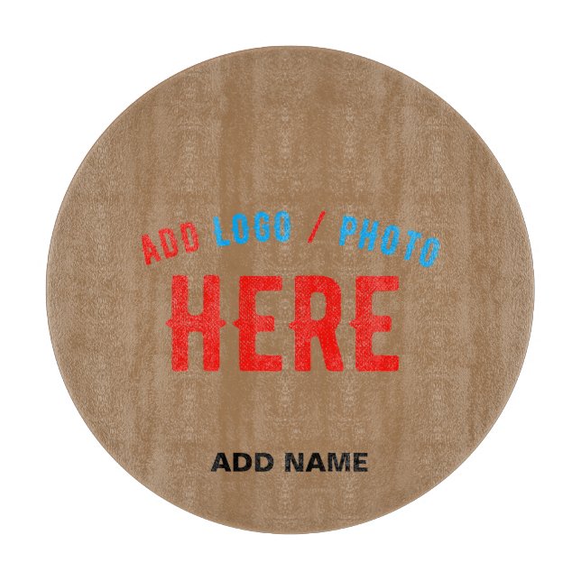 STYLISH MODERN CUSTOMIZABLE BROWN VERIFIED BRANDED CUTTING BOARD (Front)