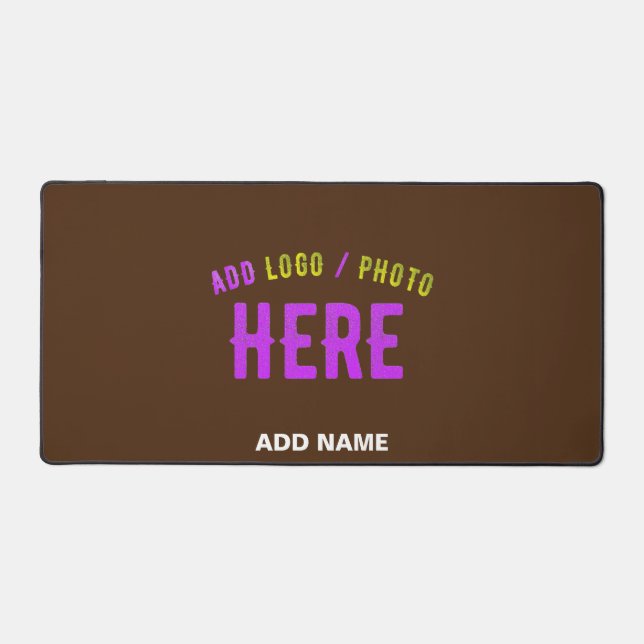 STYLISH MODERN CUSTOMIZABLE BROWN VERIFIED BRANDED DESK MAT (Front)