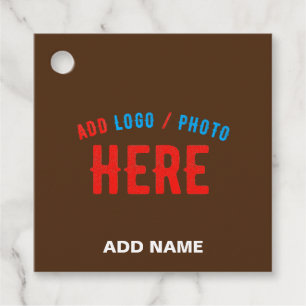 STYLISH MODERN CUSTOMIZABLE BROWN VERIFIED BRANDED FAVOUR TAGS