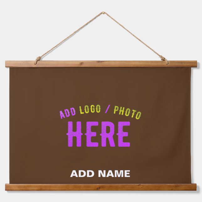 STYLISH MODERN CUSTOMIZABLE BROWN VERIFIED BRANDED HANGING TAPESTRY (Front)