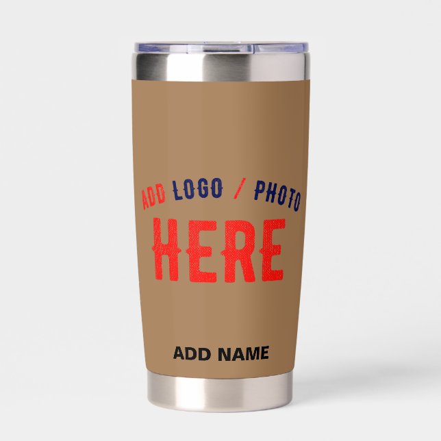 STYLISH MODERN CUSTOMIZABLE BROWN VERIFIED BRANDED INSULATED TUMBLER (Front)