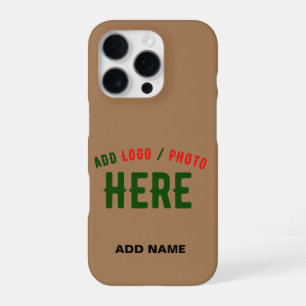 STYLISH MODERN CUSTOMIZABLE BROWN VERIFIED BRANDED iPhone 16 PRO CASE