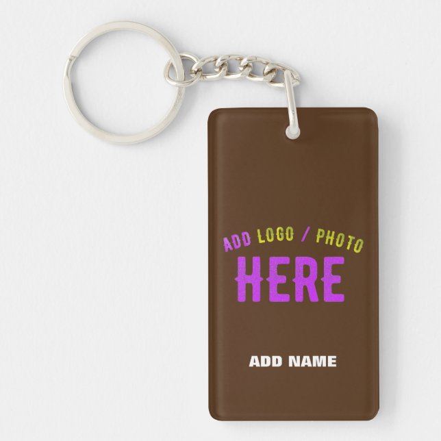 STYLISH MODERN CUSTOMIZABLE BROWN VERIFIED BRANDED KEY RING (Front)