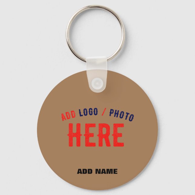 STYLISH MODERN CUSTOMIZABLE BROWN VERIFIED BRANDED KEY RING (Front)