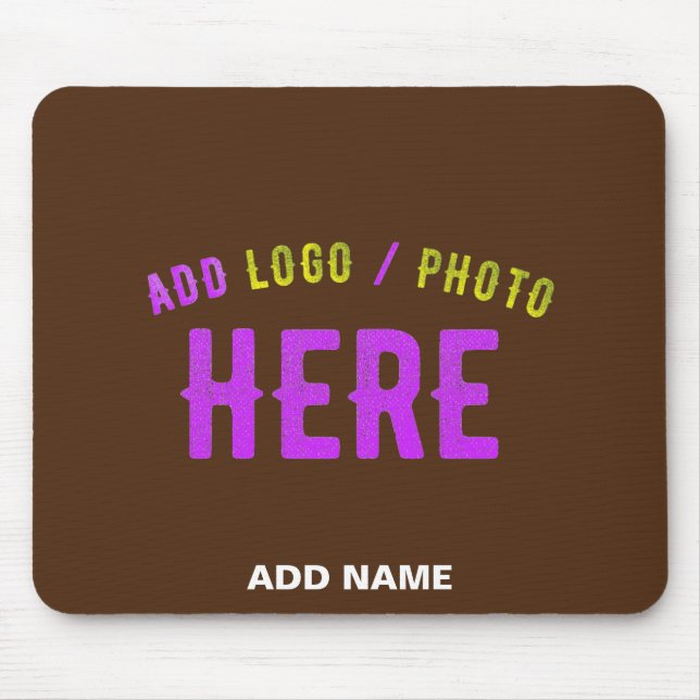 STYLISH MODERN CUSTOMIZABLE BROWN VERIFIED BRANDED MOUSE MAT (Front)