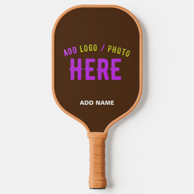 STYLISH MODERN CUSTOMIZABLE BROWN VERIFIED BRANDED PICKLEBALL PADDLE (Front)