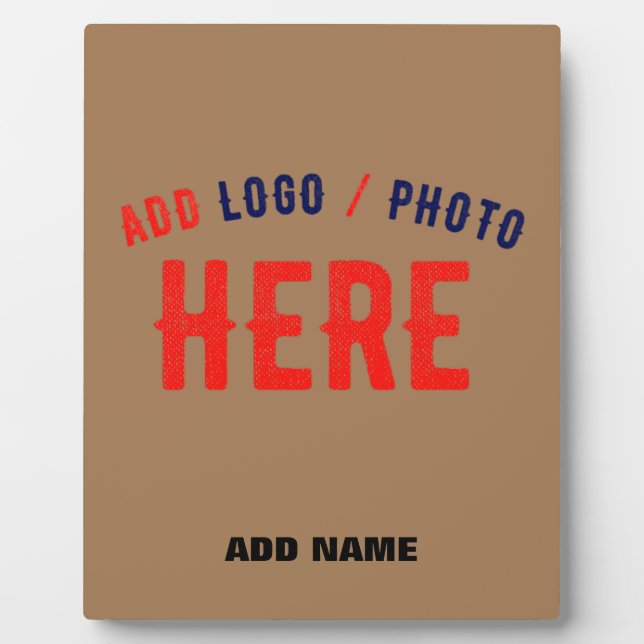 STYLISH MODERN CUSTOMIZABLE BROWN VERIFIED BRANDED PLAQUE (Front)