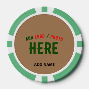 STYLISH MODERN CUSTOMIZABLE BROWN VERIFIED BRANDED POKER CHIPS