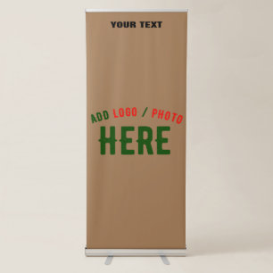STYLISH MODERN CUSTOMIZABLE BROWN VERIFIED BRANDED RETRACTABLE BANNER