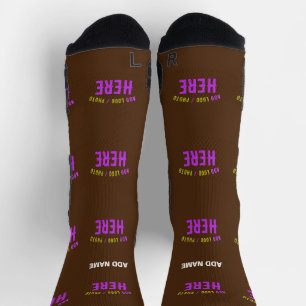 STYLISH MODERN CUSTOMIZABLE BROWN VERIFIED BRANDED SOCKS
