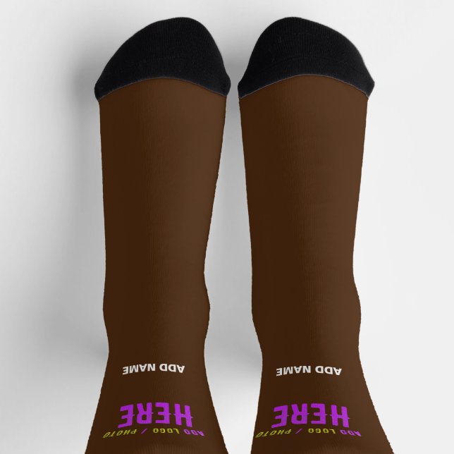 STYLISH MODERN CUSTOMIZABLE BROWN VERIFIED BRANDED SOCKS (Top)