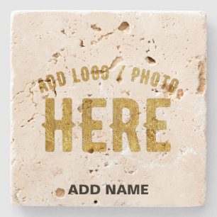 STYLISH MODERN CUSTOMIZABLE BROWN VERIFIED BRANDED STONE COASTER