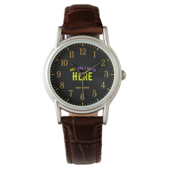 STYLISH MODERN CUSTOMIZABLE BROWN VERIFIED BRANDED WATCH (Front)