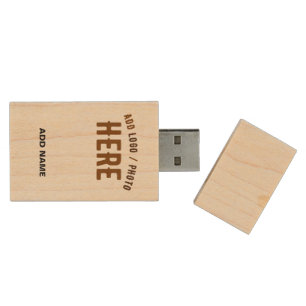 STYLISH MODERN CUSTOMIZABLE BROWN VERIFIED BRANDED WOOD USB FLASH DRIVE