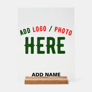 STYLISH MODERN CUSTOMIZABLE CLEAR VERIFIED BRANDED ACRYLIC SIGN