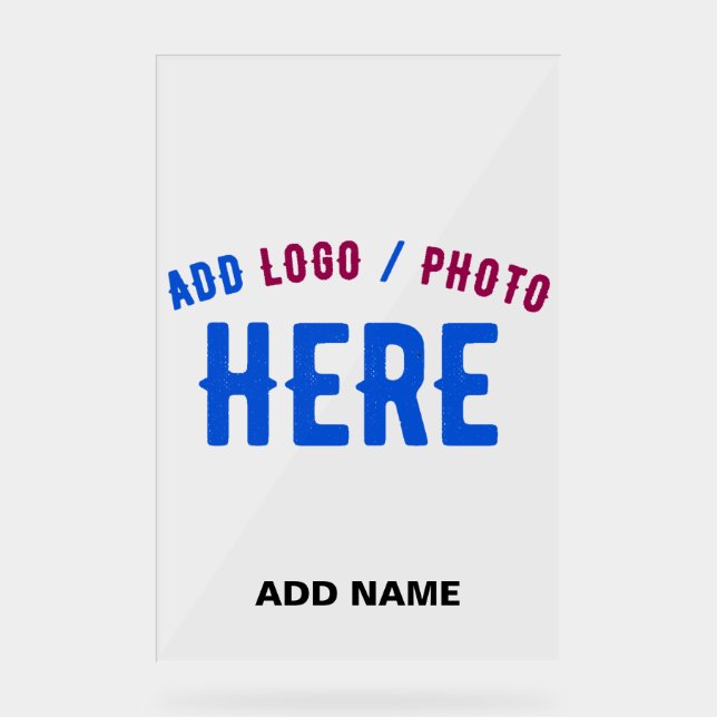 STYLISH MODERN CUSTOMIZABLE CLEAR VERIFIED BRANDED ACRYLIC SIGN (Front)