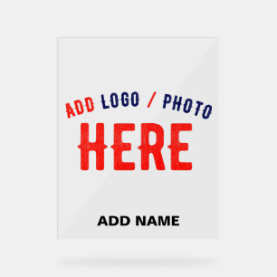 STYLISH MODERN CUSTOMIZABLE CLEAR VERIFIED BRANDED ACRYLIC SIGN