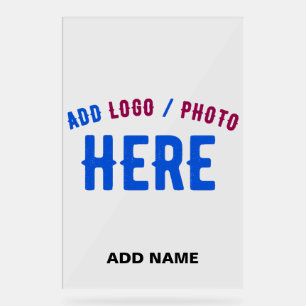STYLISH MODERN CUSTOMIZABLE CLEAR VERIFIED BRANDED ACRYLIC SIGN