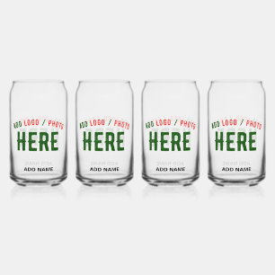 STYLISH MODERN CUSTOMIZABLE CLEAR VERIFIED BRANDED CAN GLASS