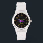 STYLISH MODERN CUSTOMIZABLE CLEAR VERIFIED BRANDED WATCH<br><div class="desc">THIS IS A DESIGN FITTING FOR EVERYONE.YOU CAN CHANGE, RESIZE OR ADD LOGO, PHOTO, TEXT AND COLOURS THE WAY YOU LIKE.THANK YOU.</div>