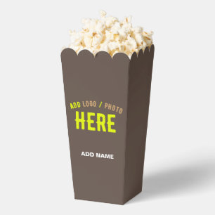 STYLISH MODERN CUSTOMIZABLE COFFEE BRANDED POPCORN FAVOUR BOX