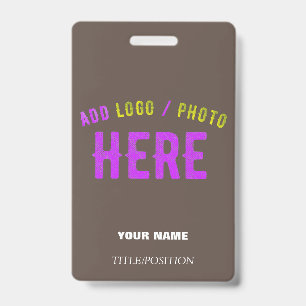 STYLISH MODERN CUSTOMIZABLE COFFEE VERIFIED BRAND ID BADGE