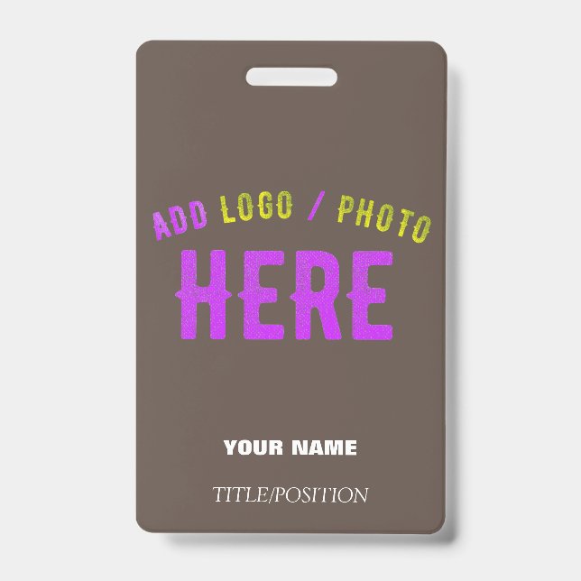 STYLISH MODERN CUSTOMIZABLE COFFEE VERIFIED BRAND ID BADGE (Front)