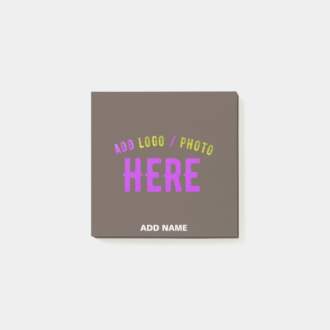 STYLISH MODERN CUSTOMIZABLE COFFEE VERIFIED BRAND POST-IT NOTES (Front)