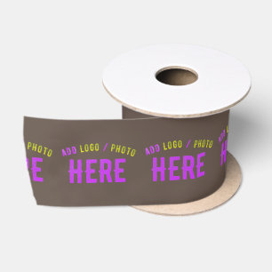 STYLISH MODERN CUSTOMIZABLE COFFEE VERIFIED BRAND SATIN RIBBON