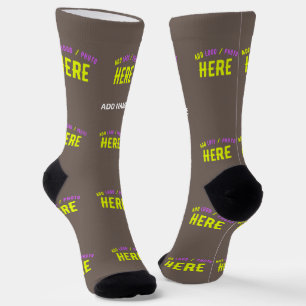 STYLISH MODERN CUSTOMIZABLE COFFEE VERIFIED BRAND SOCKS