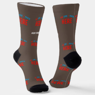 STYLISH MODERN CUSTOMIZABLE COFFEE VERIFIED BRAND SOCKS