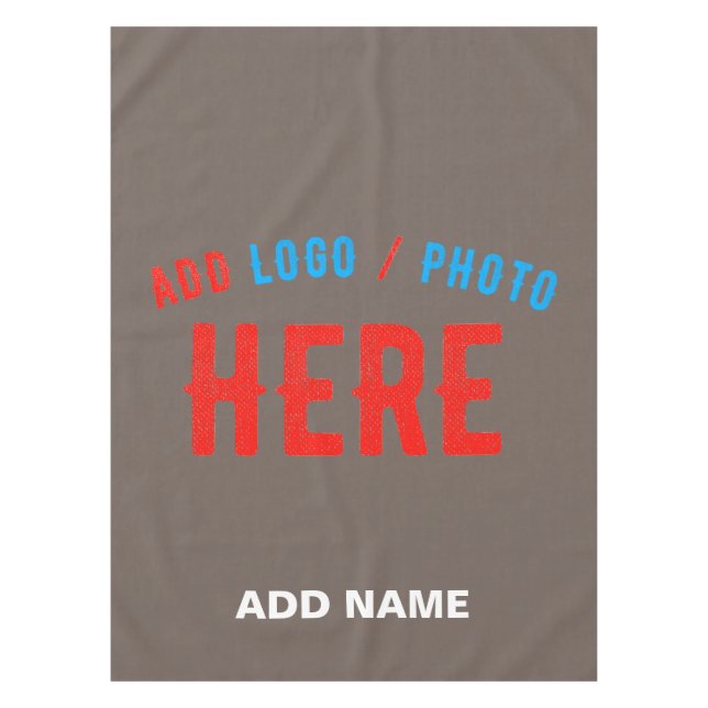 STYLISH MODERN CUSTOMIZABLE COFFEE VERIFIED BRAND TABLECLOTH (Front)