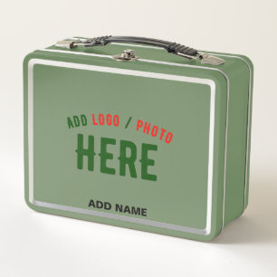STYLISH MODERN CUSTOMIZABLE GREEN VERIFIED BRANDED METAL LUNCH BOX