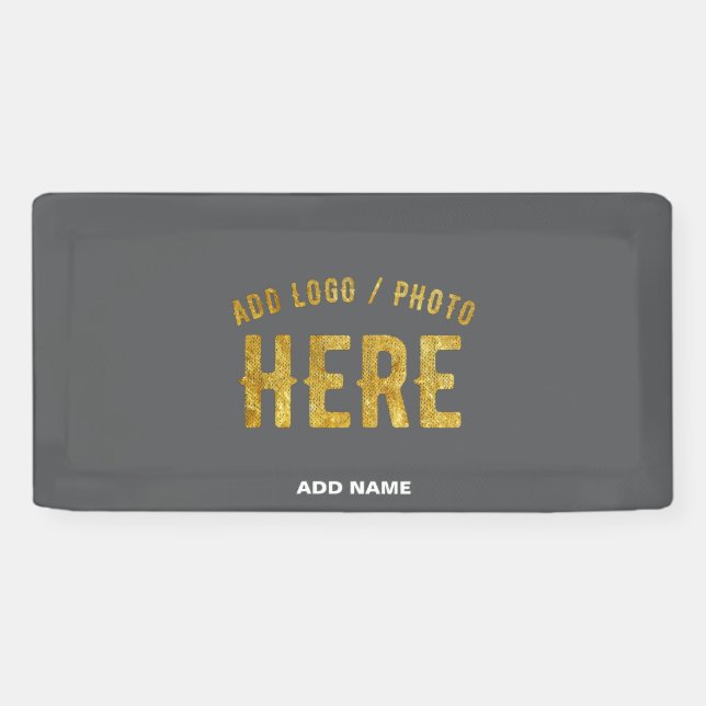 STYLISH MODERN CUSTOMIZABLE GREY VERIFIED BRANDED BANNER (Horizontal)