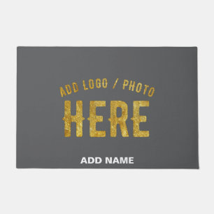 STYLISH MODERN CUSTOMIZABLE GREY VERIFIED BRANDED DOORMAT