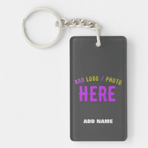 STYLISH MODERN CUSTOMIZABLE GREY VERIFIED BRANDED KEY RING
