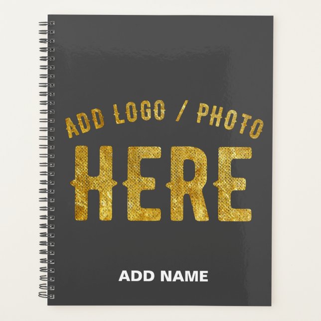 STYLISH MODERN CUSTOMIZABLE GREY VERIFIED BRANDED PLANNER (Front)