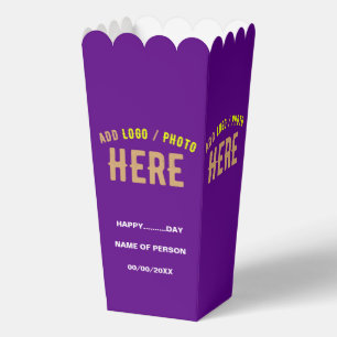 STYLISH MODERN CUSTOMIZABLE INDIGO BRANDED POPCORN FAVOUR BOX