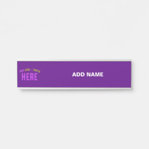 STYLISH MODERN CUSTOMIZABLE INDIGO VERIFIED BRAND DOOR SIGN