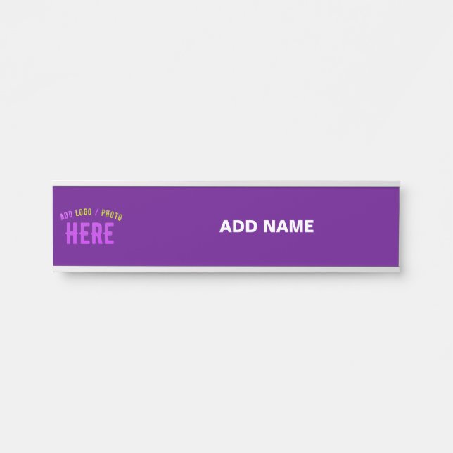STYLISH MODERN CUSTOMIZABLE INDIGO VERIFIED BRAND DOOR SIGN (Front)