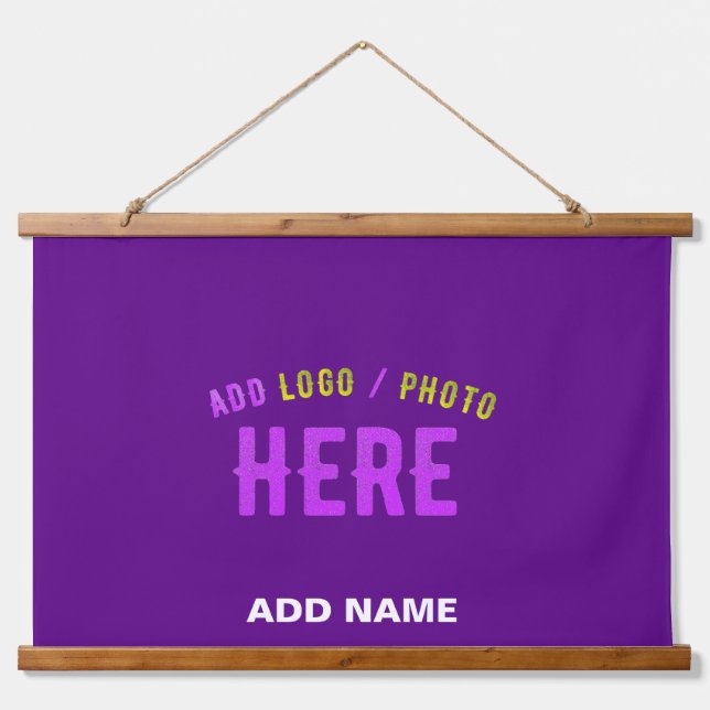 STYLISH MODERN CUSTOMIZABLE INDIGO VERIFIED BRAND HANGING TAPESTRY (Front)