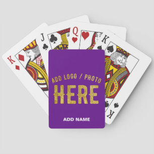 STYLISH MODERN CUSTOMIZABLE INDIGO VERIFIED BRAND PLAYING CARDS