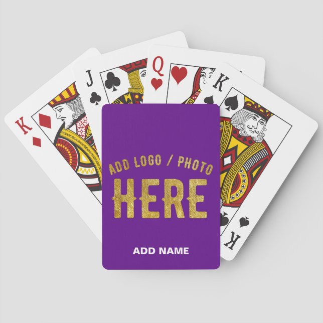 STYLISH MODERN CUSTOMIZABLE INDIGO VERIFIED BRAND PLAYING CARDS (Back)